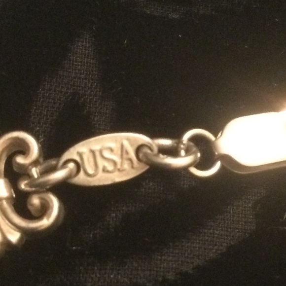 Michael Anthony Sterling With 14K Gold Links Scrollwork Panel Bracelet - Picture 5 of 8